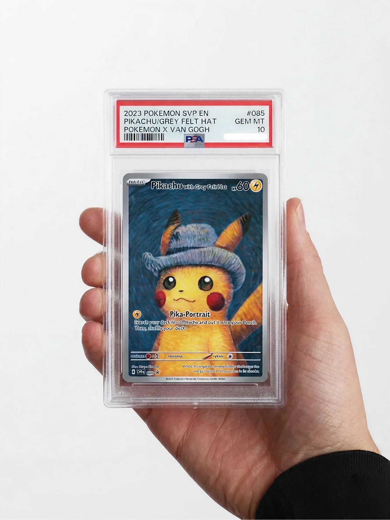 PSA-graded Pikachu with Grey Felt Hat Van Gogh Museum promo card