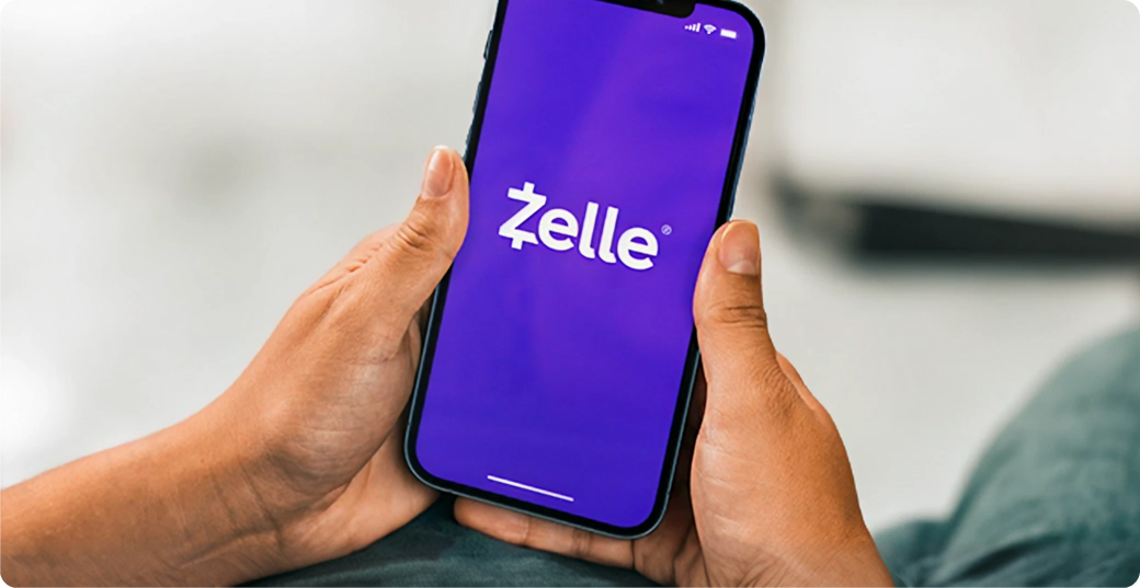 Phone showing Zelle payout notifications